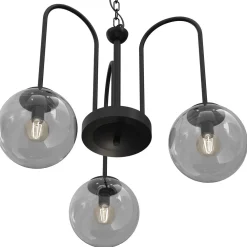 Outlet Luminex Runde Pendelleuchte in Messing Schwarz Rauchgrau Ø51 cm