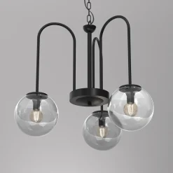 Outlet Luminex Runde Pendelleuchte in Messing Schwarz Rauchgrau Ø51 cm