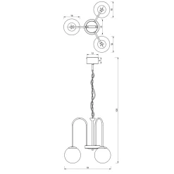 Outlet Luminex Runde Pendelleuchte in Messing Schwarz Rauchgrau Ø51 cm