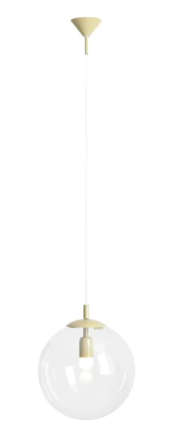 Clearance ALDEX Runde Pendelleuchte in Pistazie Glas Kugel E27 Ø30 cm