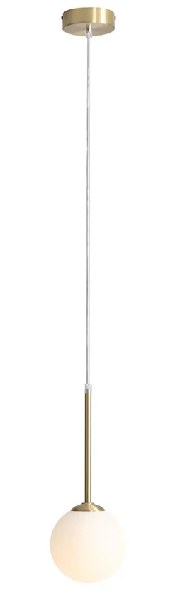 Clearance ALDEX Runde Pendelleuchte Messing Weiß E14 Glas Kugel Modern