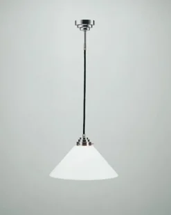 Best Berliner Messingleuchten Runde Pendelleuchte Messing Glas in Nickel E27 B:30 cm