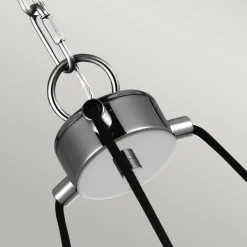 Hot Elstead Runde Pendelleuchte Metall Glas Ø 47,9 cm Chrom 3-flammig E27