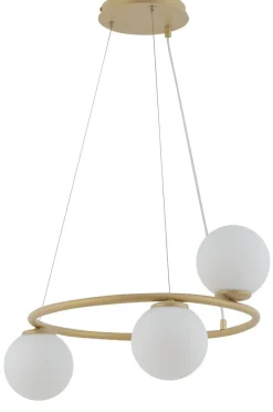 Clearance Sigma Runde Pendelleuchte Metall Glas Gold Ø48 cm dekorativ