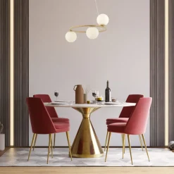 Clearance Sigma Runde Pendelleuchte Metall Glas Gold Ø48 cm dekorativ