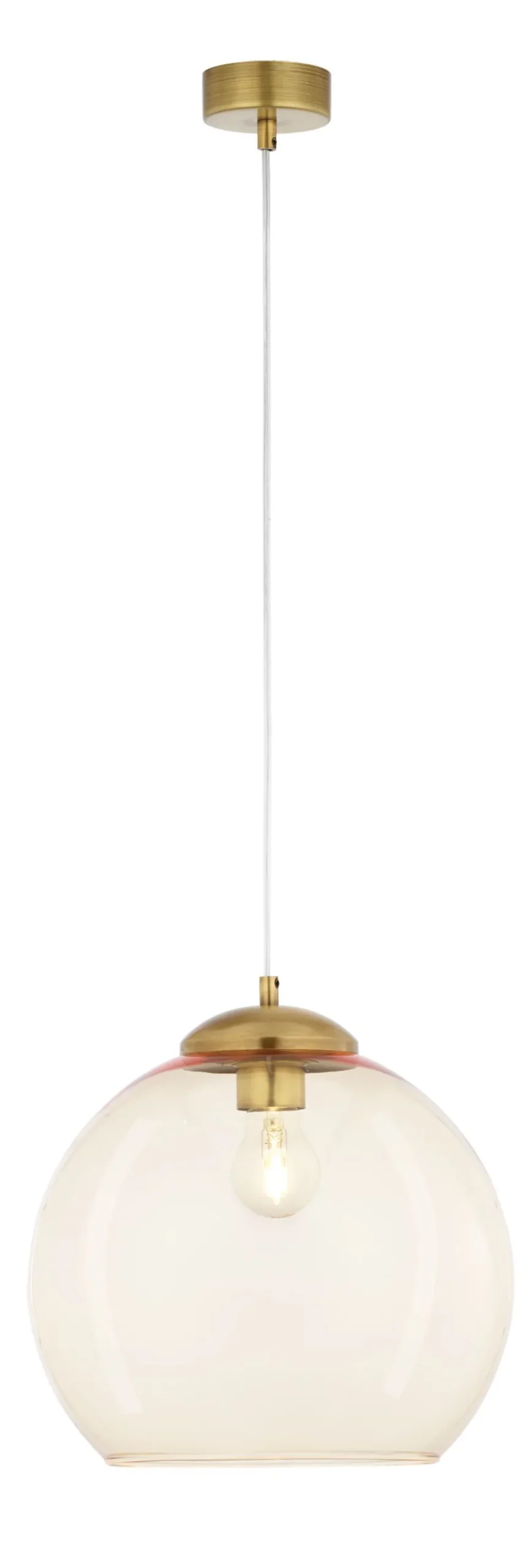 Jupiter Runde Pendelleuchte Metall Glas Kugel E27 Vintage* Wohnzimmerlampen|Glaslampen