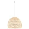 Best Nowodvorski Runde Pendelleuchte Rattan Naturholz E27 Ø60 cm Modern