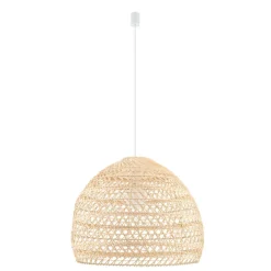 Best Nowodvorski Runde Pendelleuchte Rattan Naturholz E27 Ø60 cm Modern