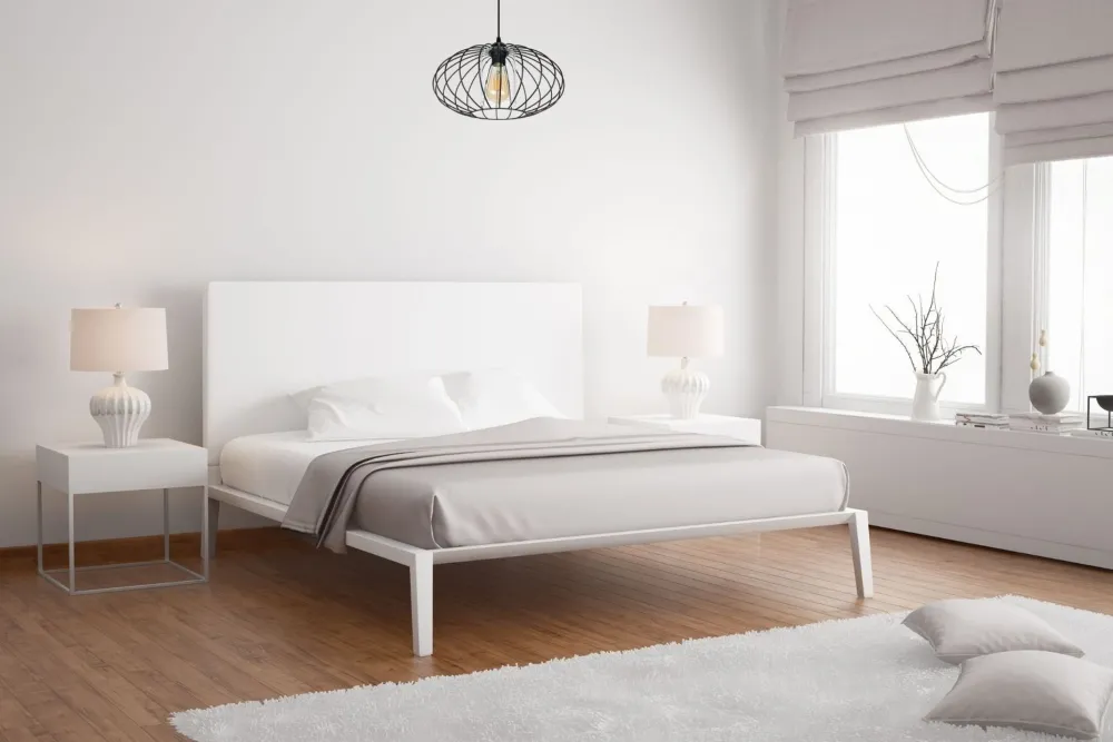 New Belis Runde Pendelleuchte Schwarz Metall Ø34 cm E27 Retro