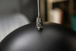 Discount Invicta Interior Runde Pendelleuchte Schwarz Gold Metall Ø30 cm Retro