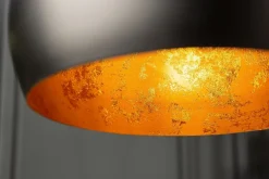 Discount Invicta Interior Runde Pendelleuchte Schwarz Gold Metall Ø30 cm Retro