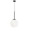 ALDEX Runde Pendelleuchte Schwarz Weiß Glas Metall E27 Ø30 cm* Hängelampen|Bürolampen