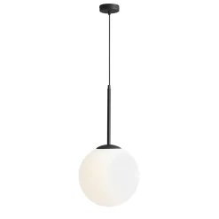 ALDEX Runde Pendelleuchte Schwarz Weiß Glas Metall E27 Ø30 cm* Hängelampen|Bürolampen