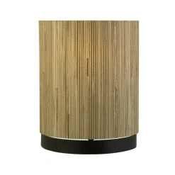 Sale Searchlight Runde Tischlampe Bambus Metall klein 23 cm natürlich