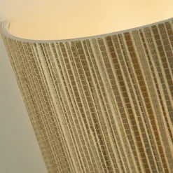 Sale Searchlight Runde Tischlampe Bambus Metall klein 23 cm natürlich