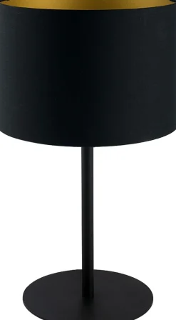 Nowodvorski Runde Tischleuchte ALICE Schwarz H:40,5cm Lampe* Nachttischlampen|Stofflampen