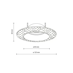 TK Lighting Runder Einbaustrahler Metall Glas Ø8,5 cm IP65 Weiß* Metall Lampen|Moderne Außenleuchten