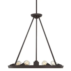 Elstead Runder Kronleuchter in Bronze Ø71cm höhenverstellbar* Moderne Lampen|Vintage Lampen