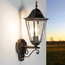 Easylight Rustikale Außenlampe mit Bewegungsmelder in Schwarz Kupfer* Rustikale Lampen|Rustikale Außenleuchten