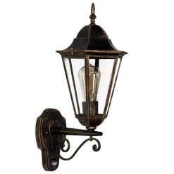 Easylight Rustikale Außenlampe mit Bewegungsmelder in Schwarz Kupfer* Rustikale Lampen|Rustikale Außenleuchten