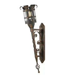 Best Easylight Rustikale Außenleuchte in Schwarz-Kupfer IP44 CASTLE