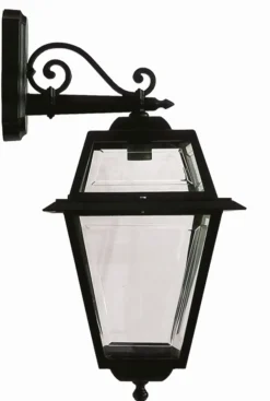 Lido Rustikale Außenleuchte Schwarz IP44 E27 H:62cm groß* Außenleuchten Antik|Außenwandleuchten