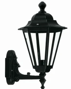 Hot Lido Rustikale Außenleuchte Wand Schwarz Aluminium H:37cm