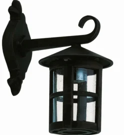 Lido Rustikale Außenleuchte Wand Schwarz IP43 regengeschützt* Außenleuchten Antik|Außenwandleuchten