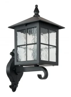 Online SU-MA Rustikale Außenwandlampe BAARLE IP43 Schwarz