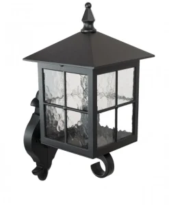 Online SU-MA Rustikale Außenwandlampe BAARLE IP43 Schwarz