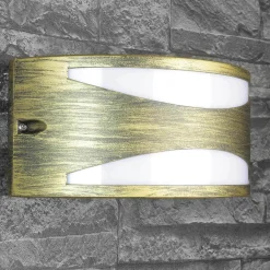 Easylight Rustikale Außenwandleuchte in Antikgold halbrund* Außenwandleuchten|Moderne Lampen