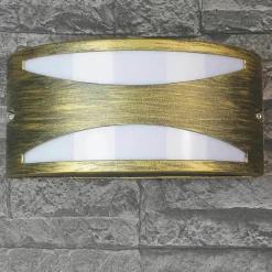 Easylight Rustikale Außenwandleuchte in Antikgold halbrund* Außenwandleuchten|Moderne Lampen