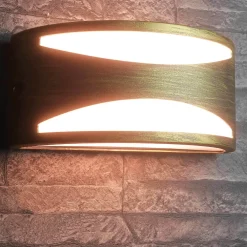 Easylight Rustikale Außenwandleuchte in Antikgold halbrund* Außenwandleuchten|Moderne Lampen