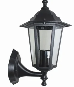 Outlet Lido Rustikale Außenwandleuchte Schwarz IP44 Aluminium E27