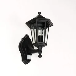 Easylight Rustikale Außenwandleuchte Bewegungsmelder Schwarz* Rustikale Lampen|Rustikale Außenleuchten