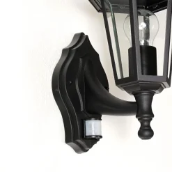 Easylight Rustikale Außenwandleuchte Bewegungsmelder Schwarz* Rustikale Lampen|Rustikale Außenleuchten