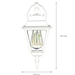 Easylight Rustikale Außenwandleuchte in Schwarz Kupfer TIROL* Rustikale Lampen|Rustikale Außenleuchten