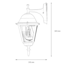 Easylight Rustikale Außenwandleuchte in Schwarz Kupfer TIROL* Rustikale Lampen|Rustikale Außenleuchten