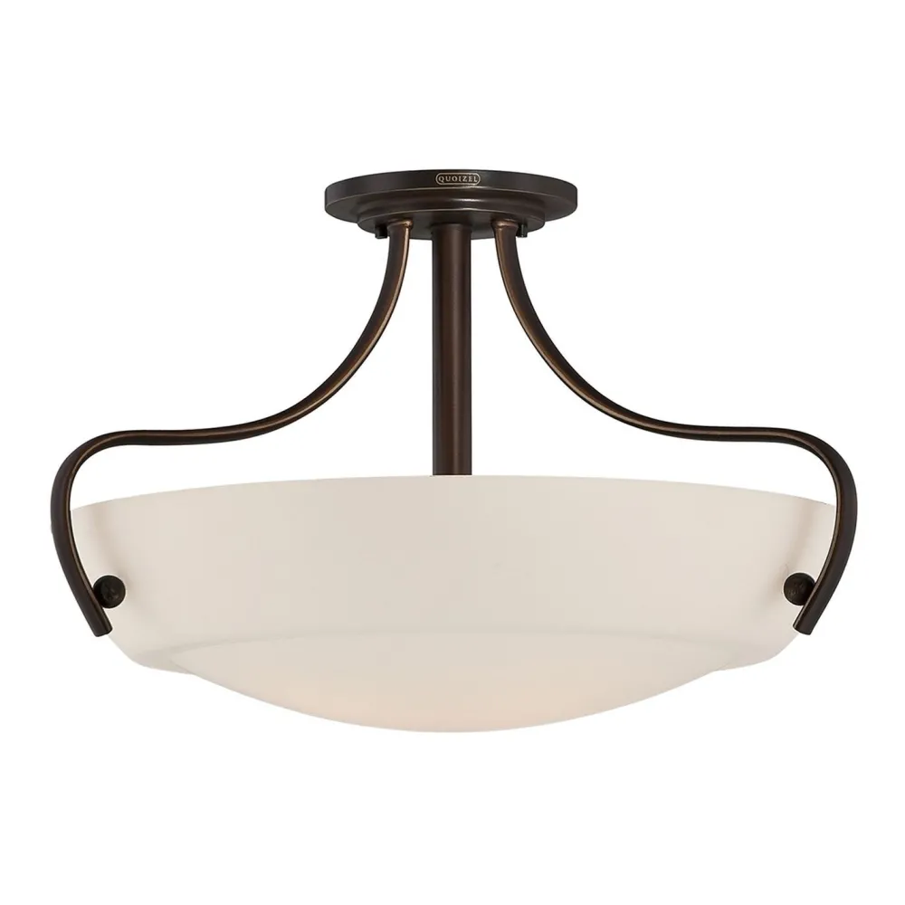 Elstead Rustikale Deckenleuchte Glas Metall blendarm Flur* Wohnzimmerlampen|Glaslampen