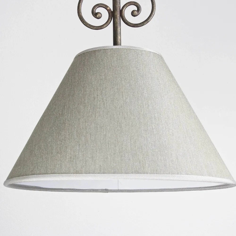 Giovanni Battista Rustikale Deckenleuchte Stoffschirm Handarbeit* Deckenleuchten|Flurlampen