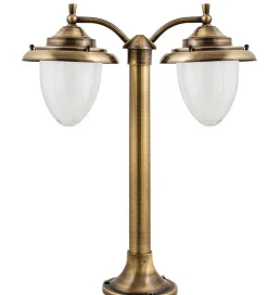 Lido Rustikale Gartenbeleuchtung Messing Glas H:55cm* Außenleuchten Antik|Außenleuchten Messing