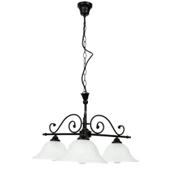 Easylight Rustikale Hängelampe verstellbar Schwarz DOROTHEA* Glaslampen|Rustikale Lampen