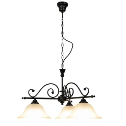 Easylight Rustikale Hängelampe verstellbar Schwarz DOROTHEA* Glaslampen|Rustikale Lampen