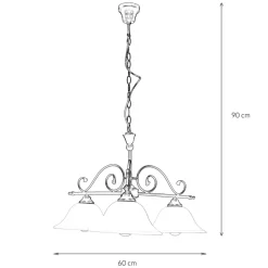 Easylight Rustikale Hängelampe verstellbar Schwarz DOROTHEA* Glaslampen|Rustikale Lampen