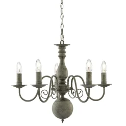 Searchlight Rustikale Hängeleuchte 5 flmg.* Hängelampen|Wohnzimmerlampen