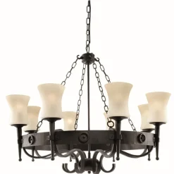 Outlet Searchlight Rustikale Hängeleuchte 8-flmg. Eisen