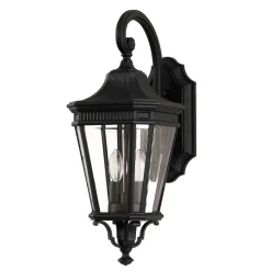 Outlet Elstead Rustikale Laterne Schwarz Aluminium IP44 CHARLES