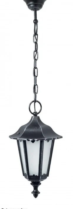 Best SU-MA Rustikale Pendelleuchte Außen Schwarz Aluminium