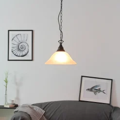 Trio Reality Rustikale Pendelleuchte Country rostfarbig* Hängelampen|Esszimmer Lampen