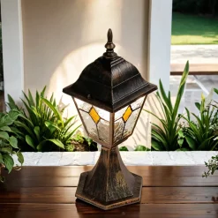 Easylight Rustikale Sockelleuchte Kupfer Antik SALZBURG E27* Rustikale Lampen|Wegeleuchten